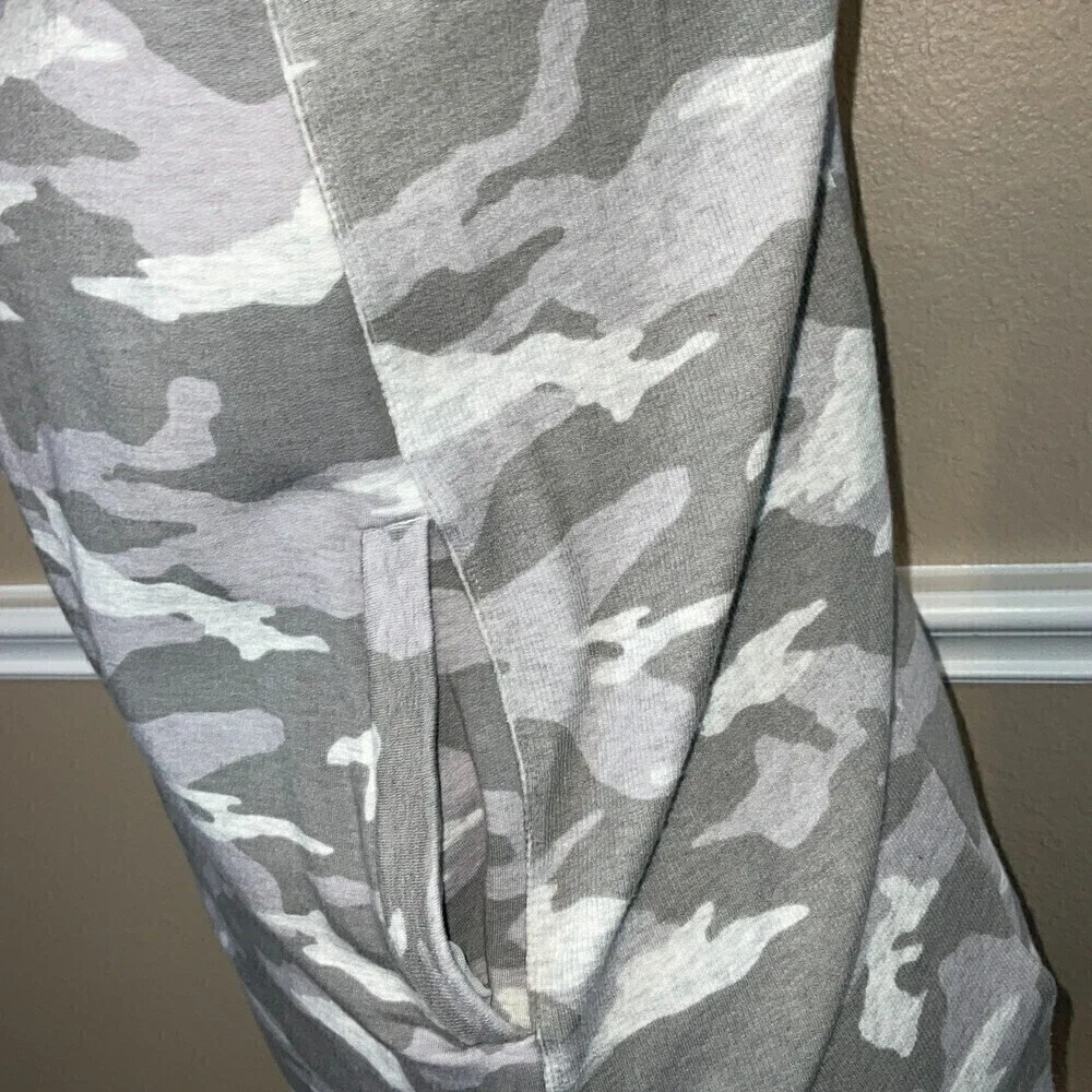 Athleta Women Gray Camo Dress Sz M Long Sleeve Active Sports Carefree Oversize - Picture 9 of 12